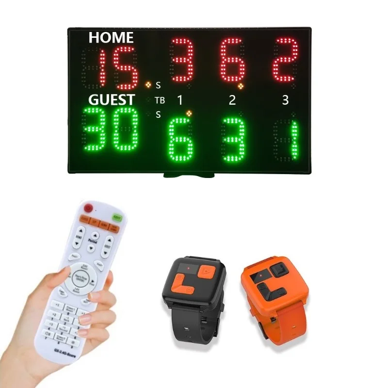 YIZHI Indoor Padel Court Ball Games Scoring Display LED Digital Score Board Portable Watch Control Electronic Tennis Scoreboard