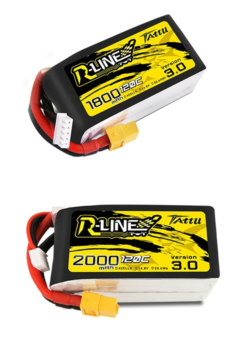 Tattu-batería Lipo versión r-line 3,0 V3 1050/1300/1400/1550/1800/2000mAh 120C 4S 6S 4,2 V con enchufe XT60 para Dron de carreras RC FPV