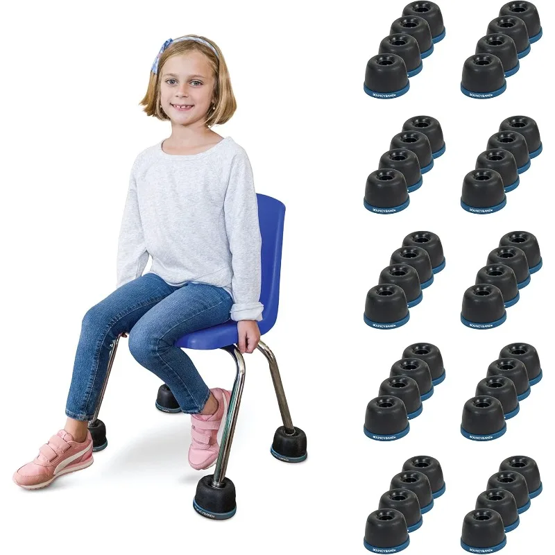 Wiggle Wobble Chair Feet, 10-Pack – Chair Feet for Classroom Help Improve Concentration and Calm Children Aged 3+，home.