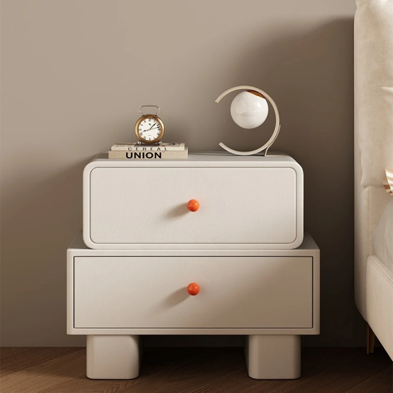 Master bedroom Internet celebrity cream wind bedside table, modern simple light luxury, wedding room storage cabinet
