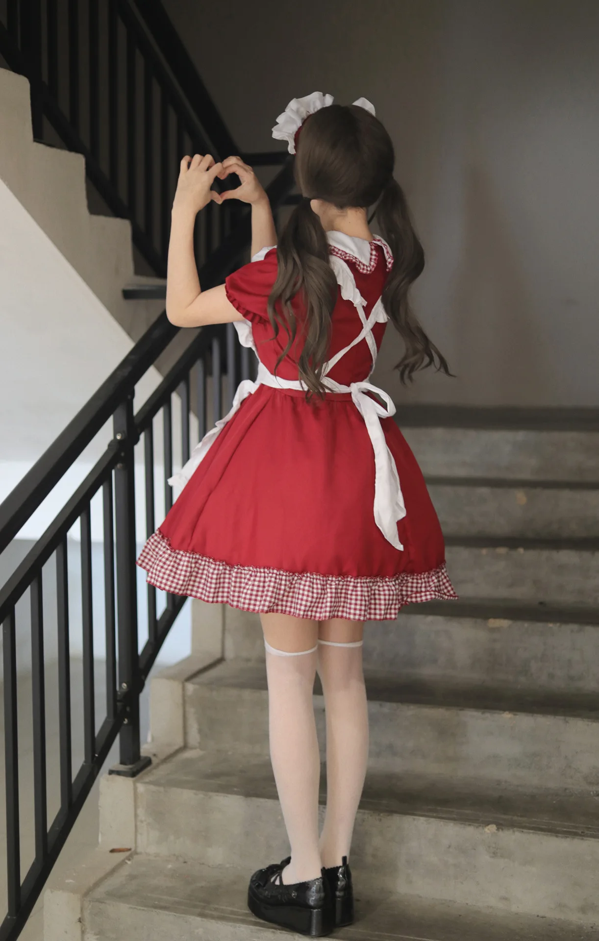 Conjunto de vestido de sirvienta Lolita para niña exótica, traje de Cosplay negro, vestido de mucama de colección Lolita, disfraces de fiesta, S -5XL