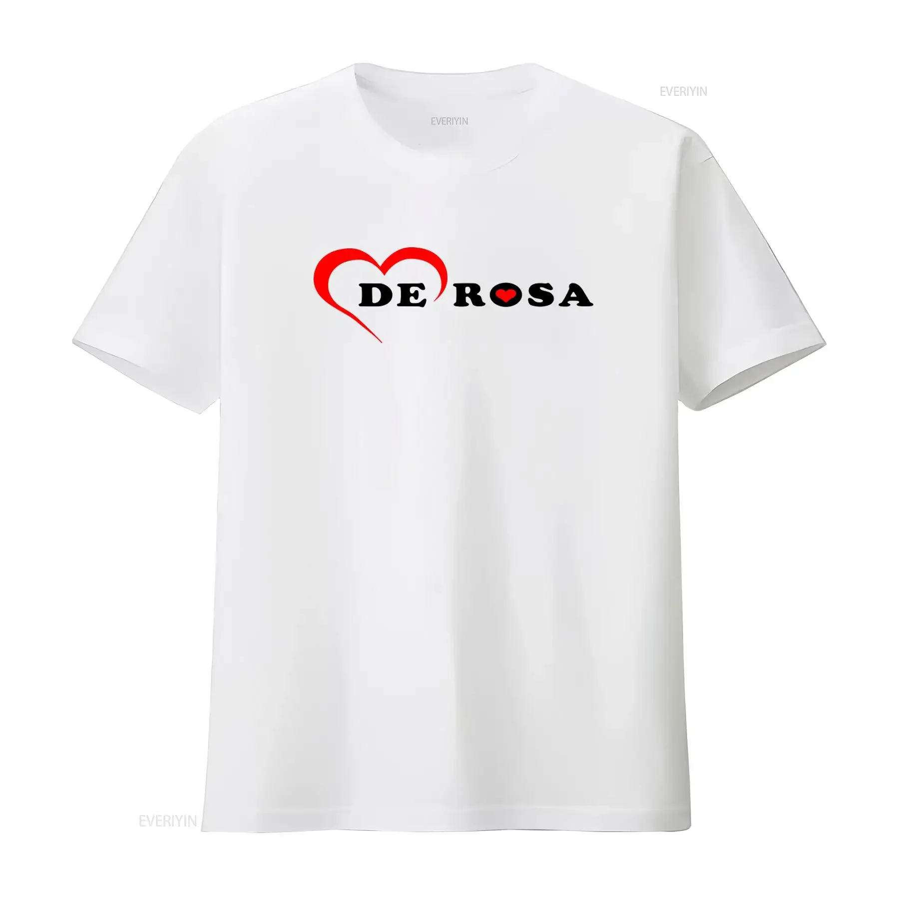 New De Rosa Italian Bicycle Logo Men's Black T Shirt Size S to 5XL Heart Design vintage Washed graphic Unisex Breathable