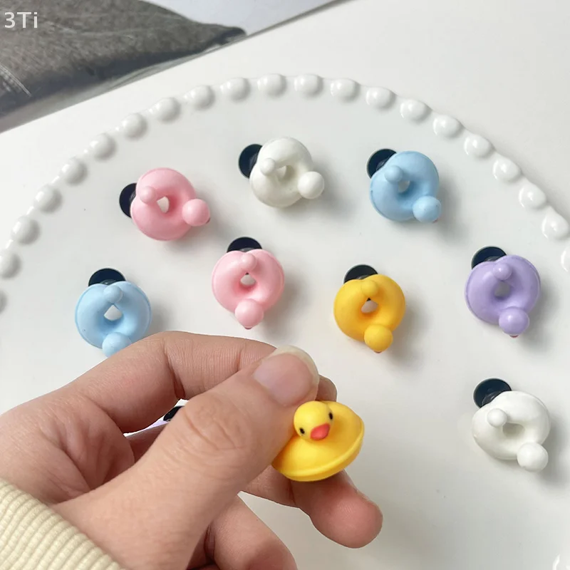 10 Pieces Little Cute Duck Shoe Buckles Removable Shoe Accessories DIY Shoe Flower Women's Beach Shoes Decorative Buckle