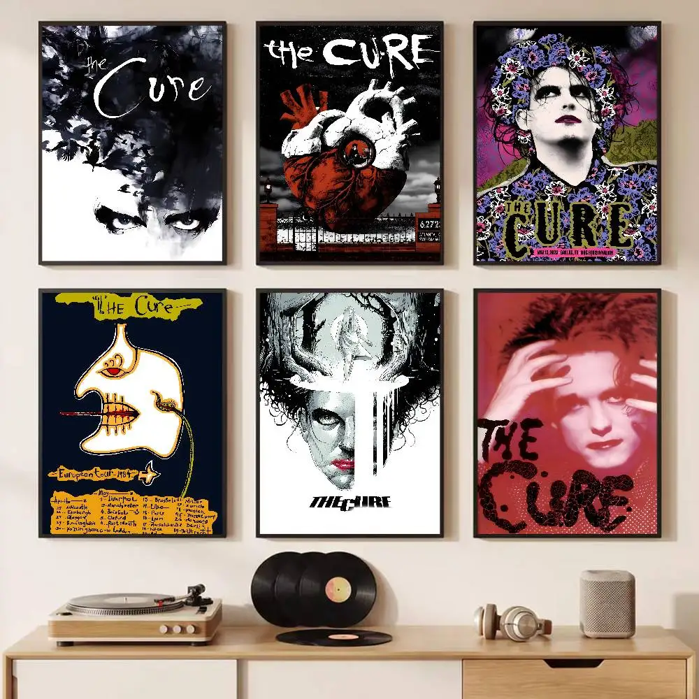 goth rock T-The Cure Poster Room Decor Waterproof Sticky For Home Bar Wall Art Decoration