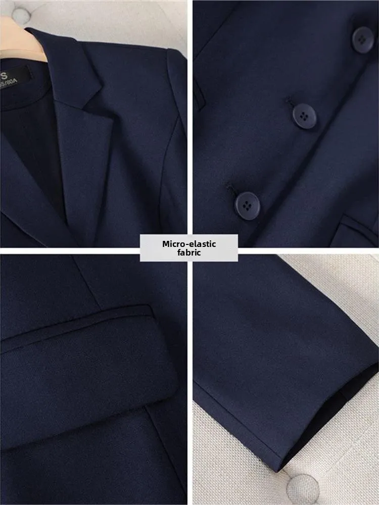 전문 면접용 여성용 쓰리버튼 정장 클린핏 스타일 숏 길이 긴팔 워크웨어 코트