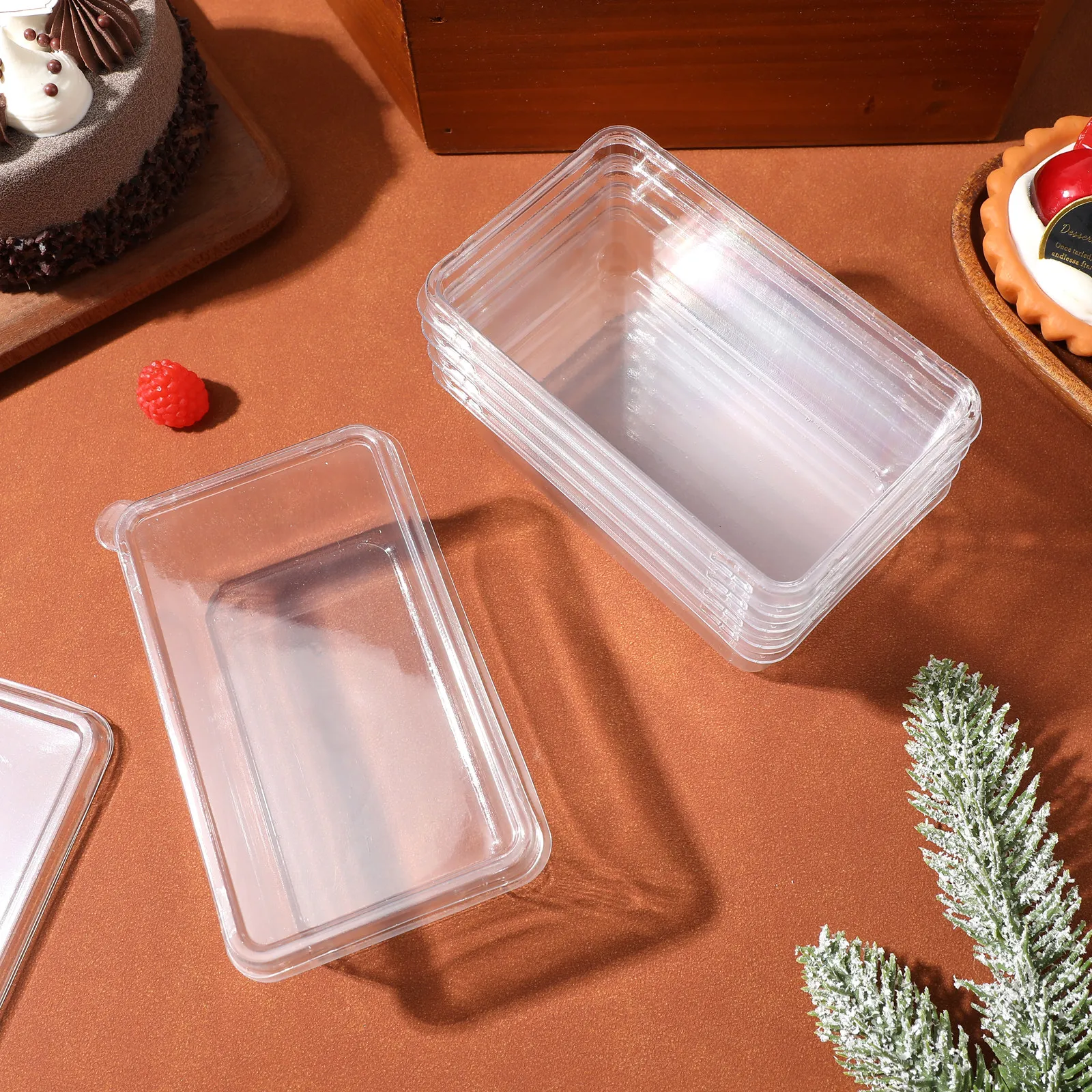 10Pcs Transparent Cake Boxes Clear Tiramisu Containers Portable Dessert Cake Holders Bakery Boxes Transparent Mousse Box — купить у AliExpress WW