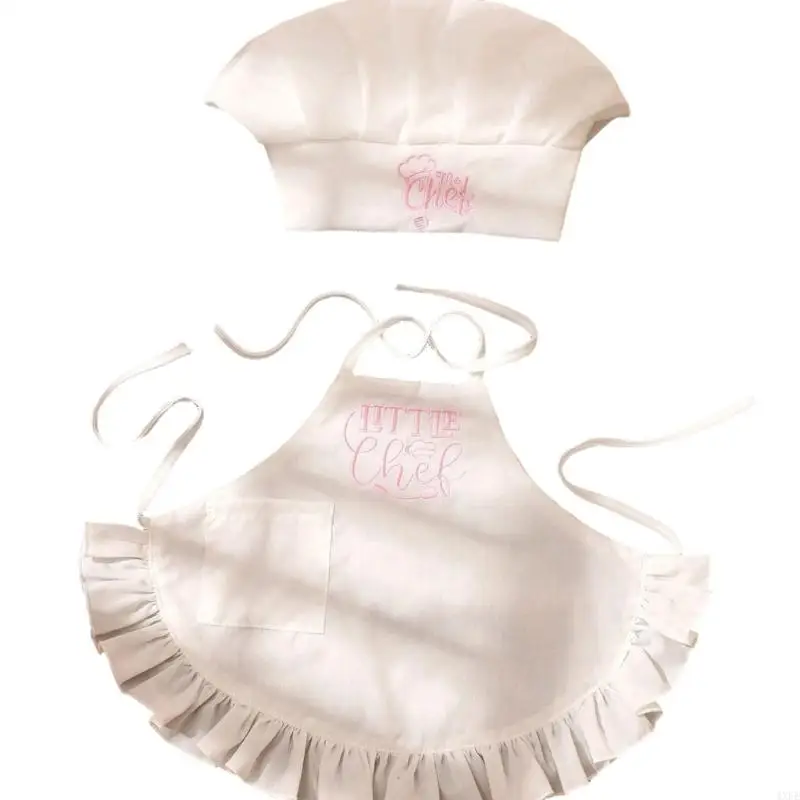  Baby Cook Outfit Set Including Apron And Hat Clothing For Infant Photoshoots