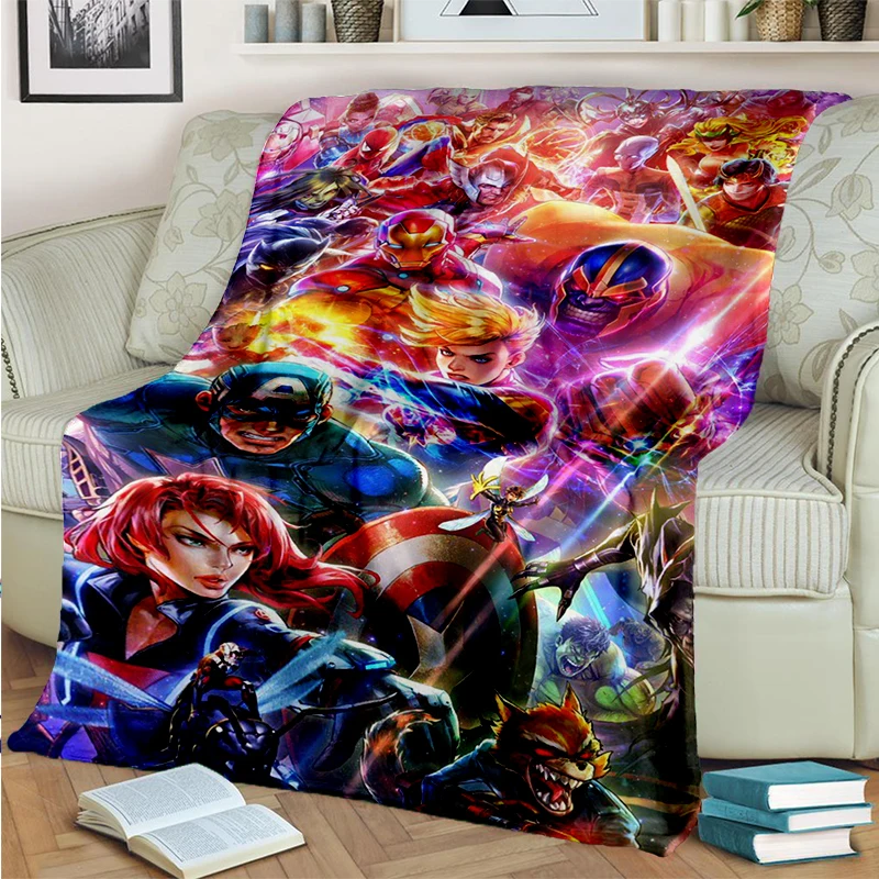 2025 New Marvel Superhero Series Spider Man Cartoon Gift Soft Blanket,Soft Throw Blanket for Home Bedroom Bed Sofa Child Picnic