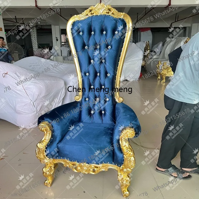 

Stage Wedding Chair Solid Wood High Back Chair Photography Photo Image Decoration King Chair