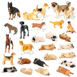 Figurinhas Realistas do Buldogue Francês, Cão Sólido, Figuras Modelo, Brinquedos, Natal, Presente de Aniversário, Decoração de Festa Infantil