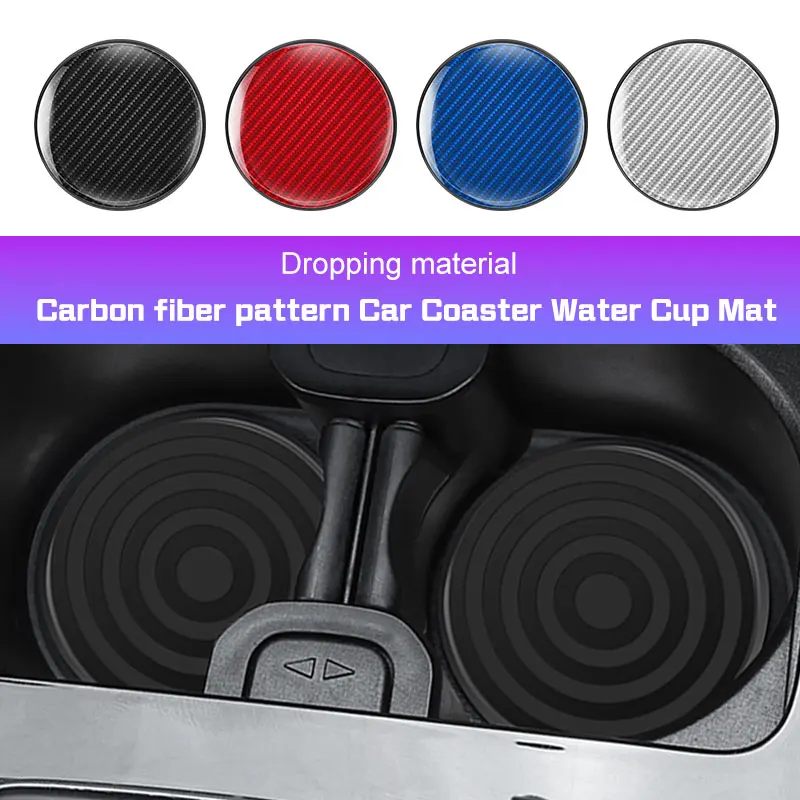 

2PCS Car Cup Coaster For Lexus GX460 CT200H ES Fsport GS GX IS LS LX NX RX UX CT Non-Slip Mat Water Cup Pad Interior Accessories