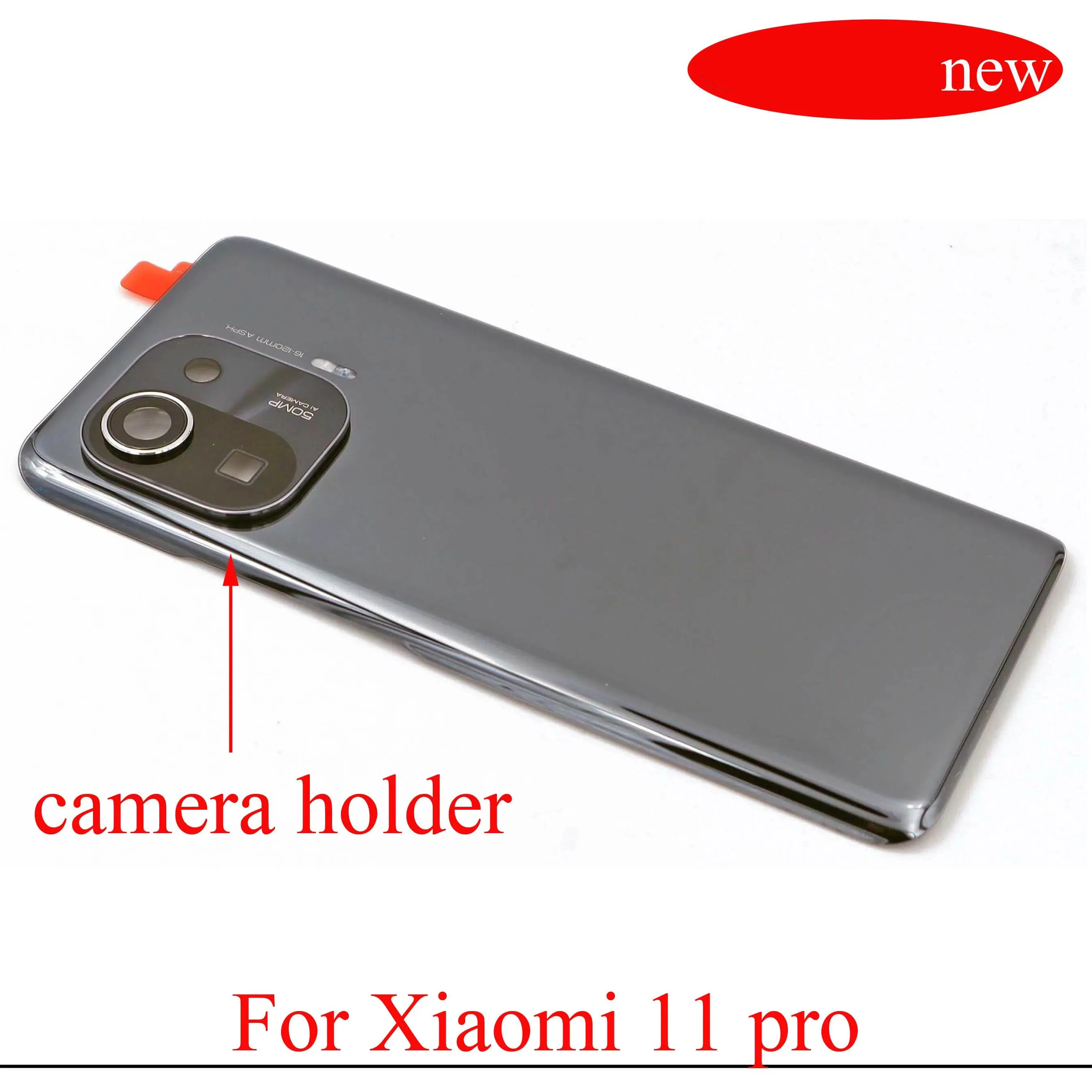 New Battery Cover with camera holder and glass for xiaomi 11 Pro Glass Back housing cover door cover with adhesive