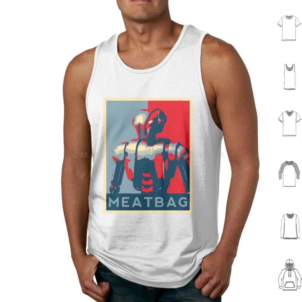 - 47 Meatbag Poster Tank Tops Vest Sleeveless 47 Kotor Meatbag Kotor 2 Droid Knights Of The Old Republic