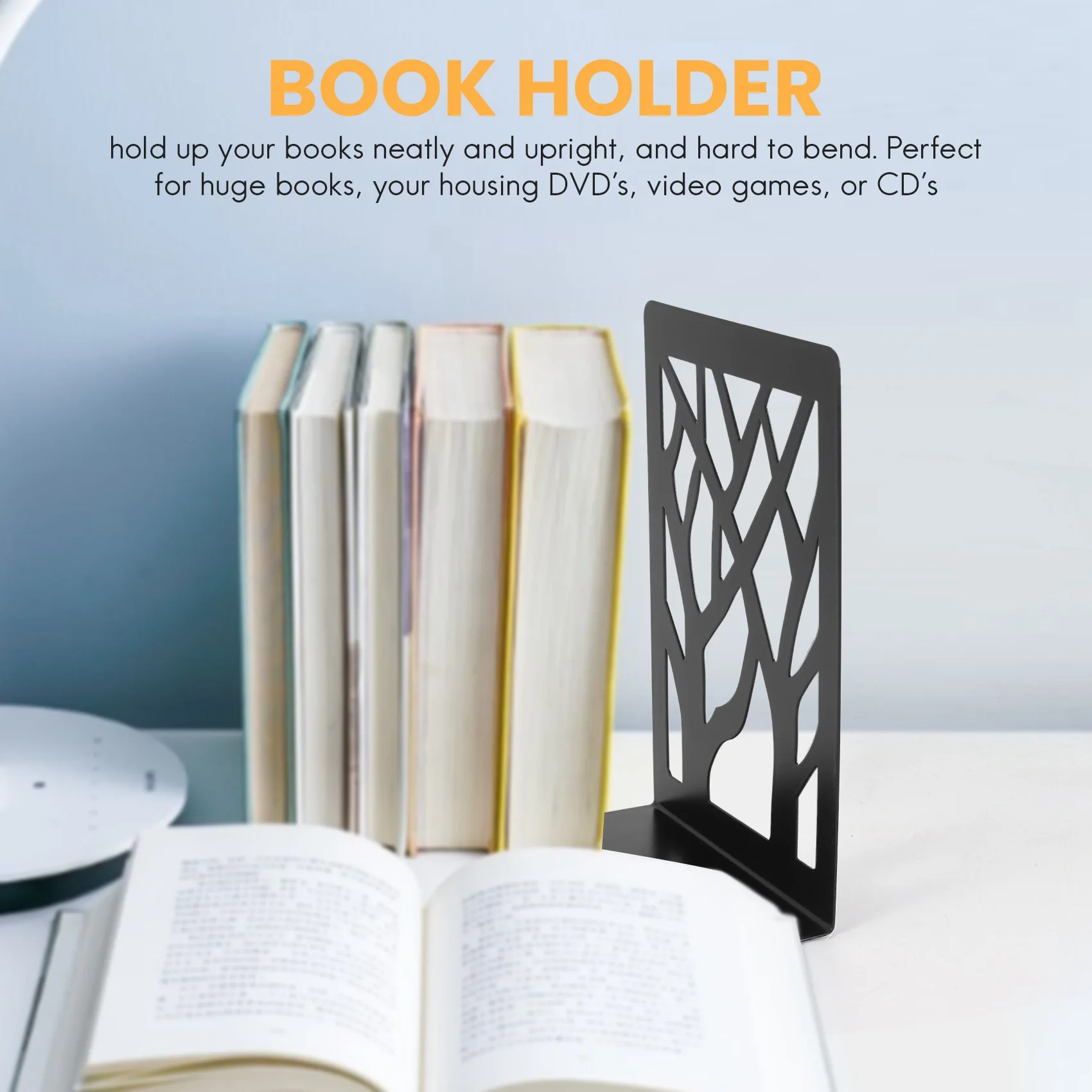 Końcówki książek do ciężkich książek, uchwyt na półka na książki do domu, metalowe podpórki do książek czarne 1 para, podpórki do książek, korki do książek