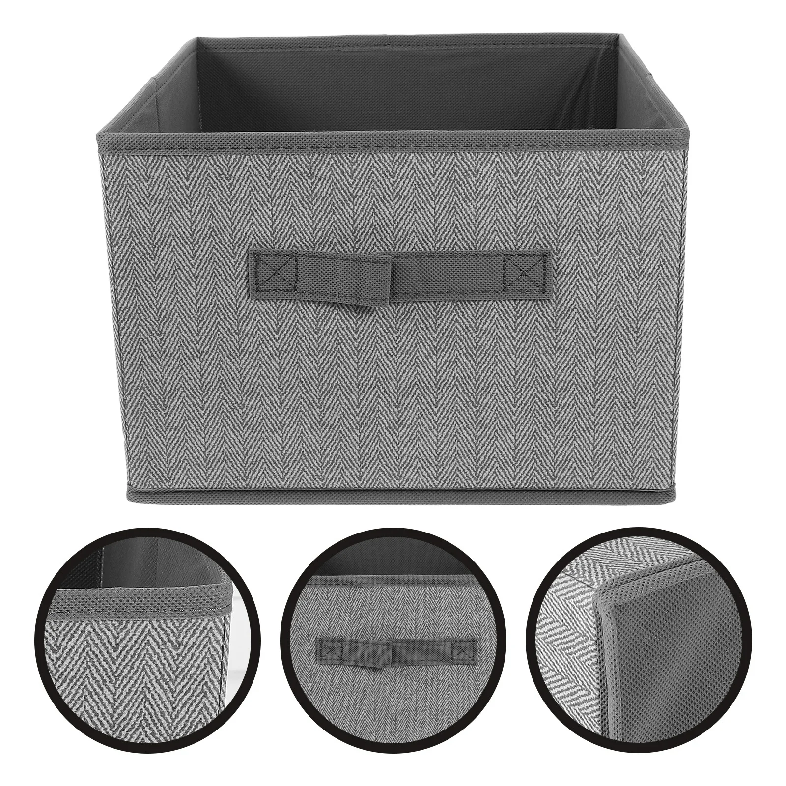 

Fabric Storage Bin Non-Woven Laundry Basket With Side Handles Portable Organizer For Bedroom Bathroom Closet Clothes