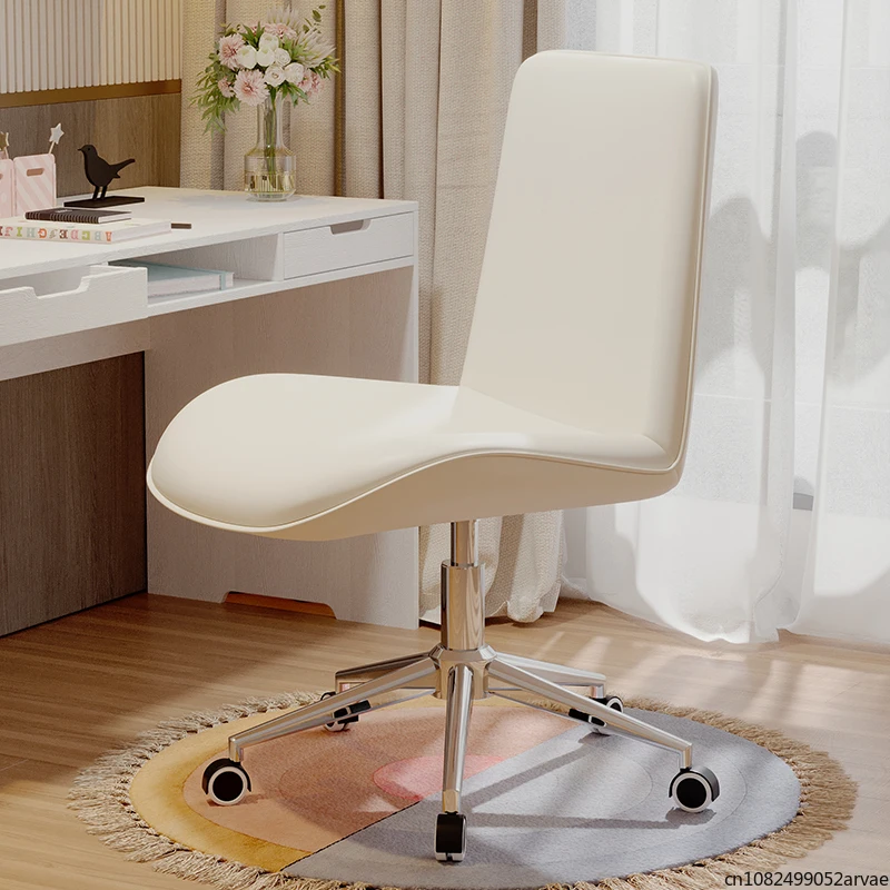 Cómoda silla de ordenador sin brazos, silla Universal de oficina sedentaria, dormitorio, estudio, silla de maquillaje, muebles modernos para el hogar