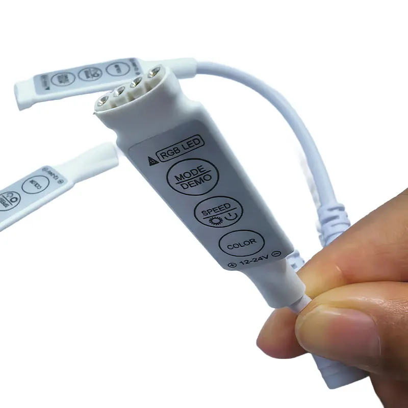 DC 12V-24V 3Key Mini LED RGB Controller Single Color Dimmer Driver connector For 5050/3528/2835/5730/5630/3014