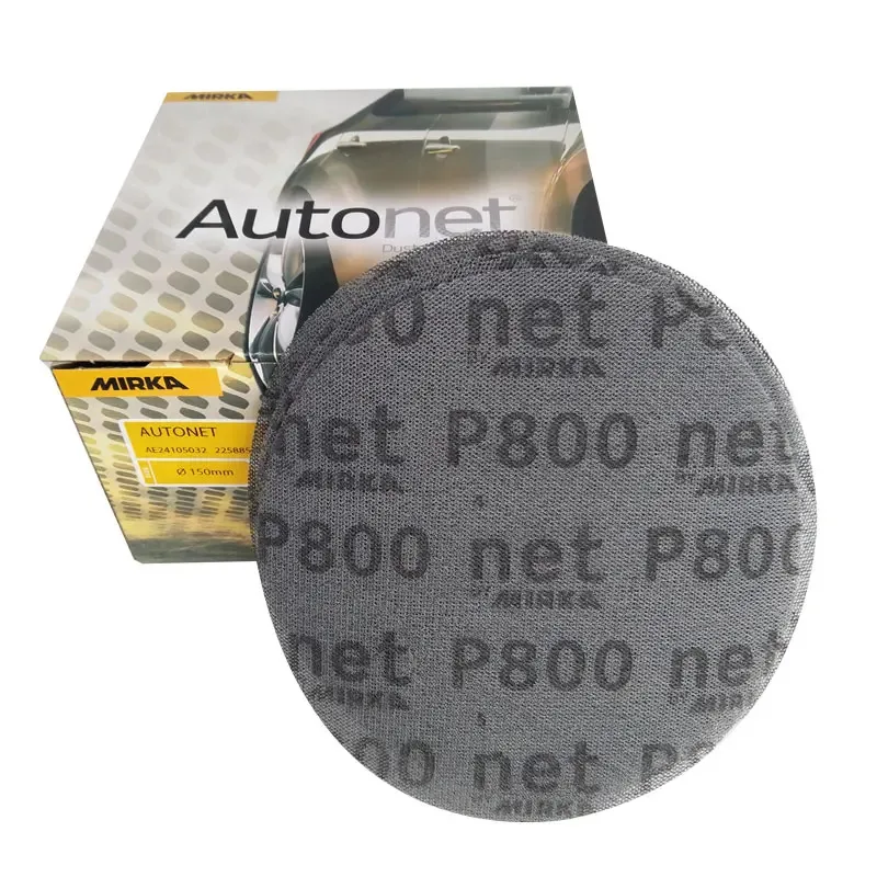 10/50 قطعة 6 بوصة ميركا شبكة جلخ خالية من الغبار الرملي أقراص مكافحة حجب الجاف طحن الصنفرة 80 إلى 800 حصى الرملي ورقة