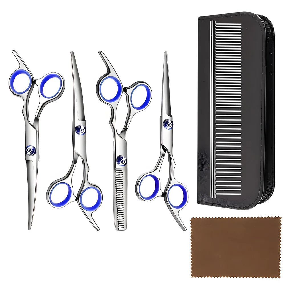 Professional Pet Grooming Scissors Kit-Safe Stainless Steel Tools for Dogs Cats-Perfect for Trimming Shaping And Styling Pet