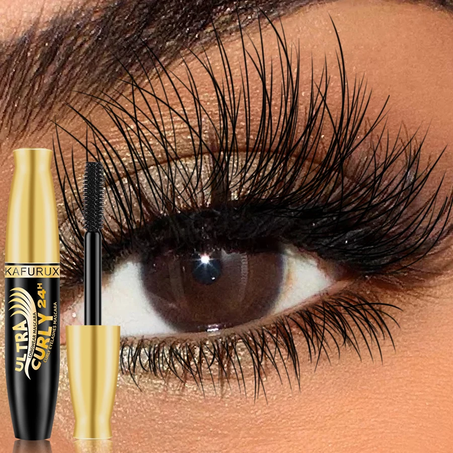 Mascara impermeabile nero 5D allunga l'estensione delle ciglia mascara in fibra di seta trucco coreano cosmetico per le donne regali addensare