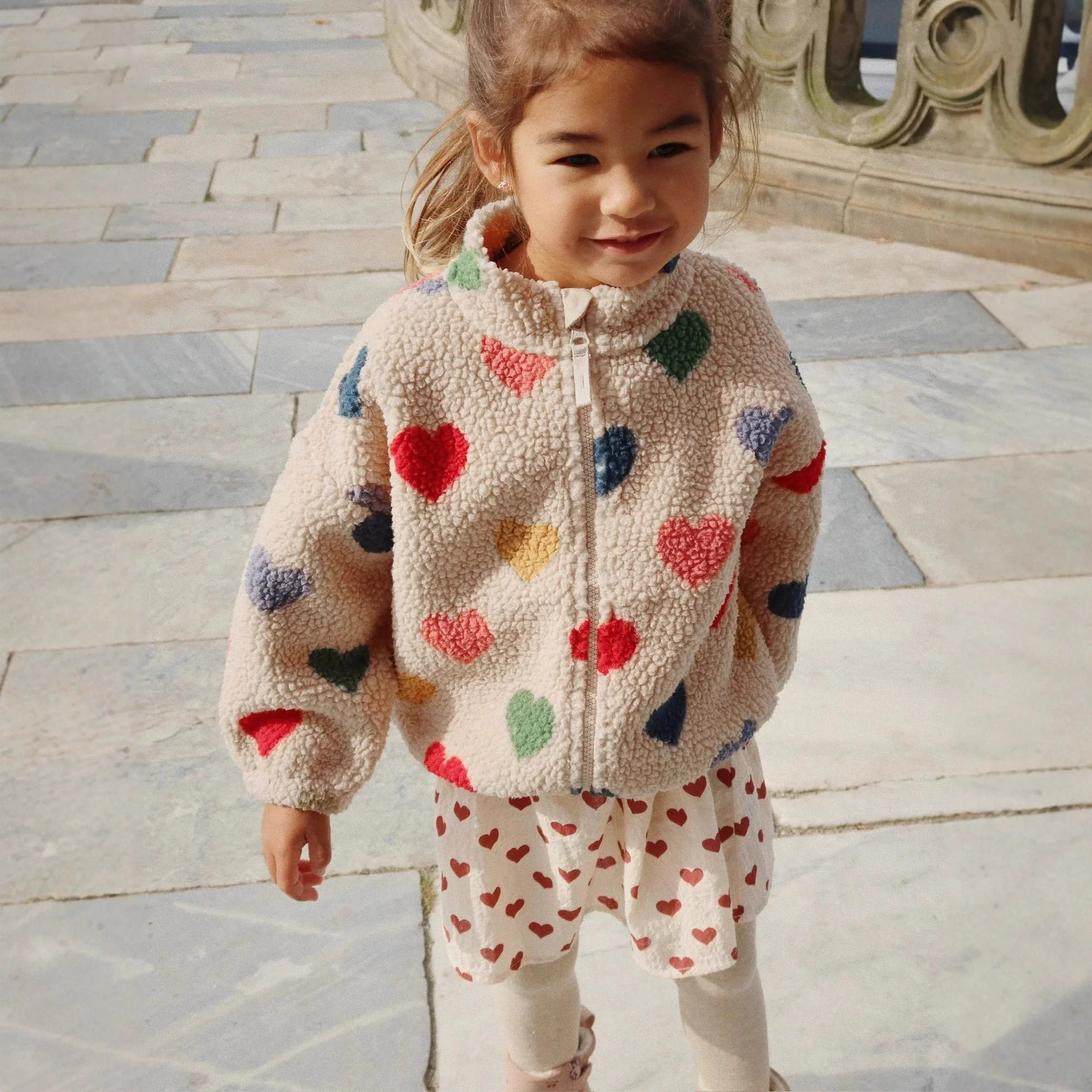 New Autumn Winter Children's Christmas Outwear Jackets Boys Girls Warm Fur Cartoon Printed Vest Jackets Outdoor Coat