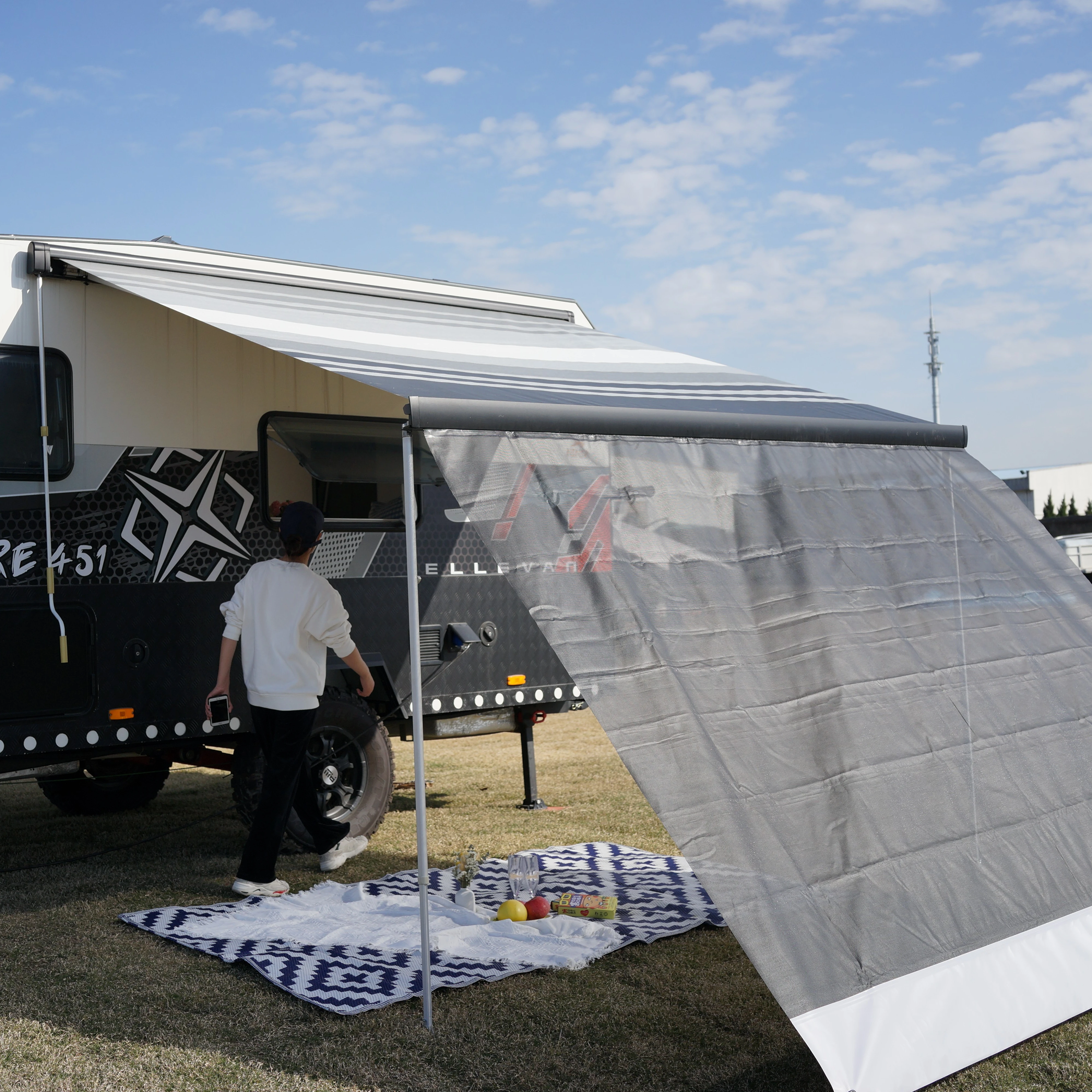 

Motorhome Camping Trailer RV Awning Sun Shade Screen