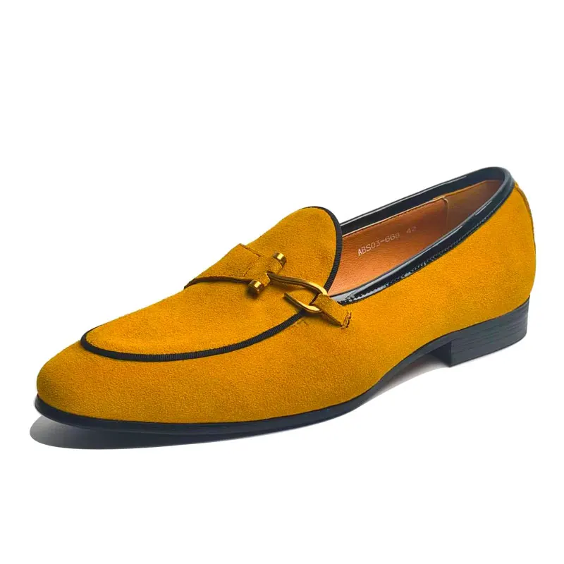 High Grade Men's Loafers Top Layer Cow Suede Leather Casual Career Office Man Leather Luxury Business Dress Shoes Leather