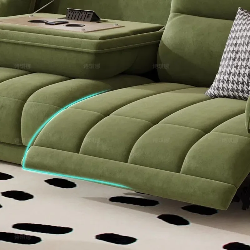 Green European Living Room Sofa Design Extendable Floor Recliner Living Room Sofas Nordic Modern Divano Adhd Home Furniture image 6