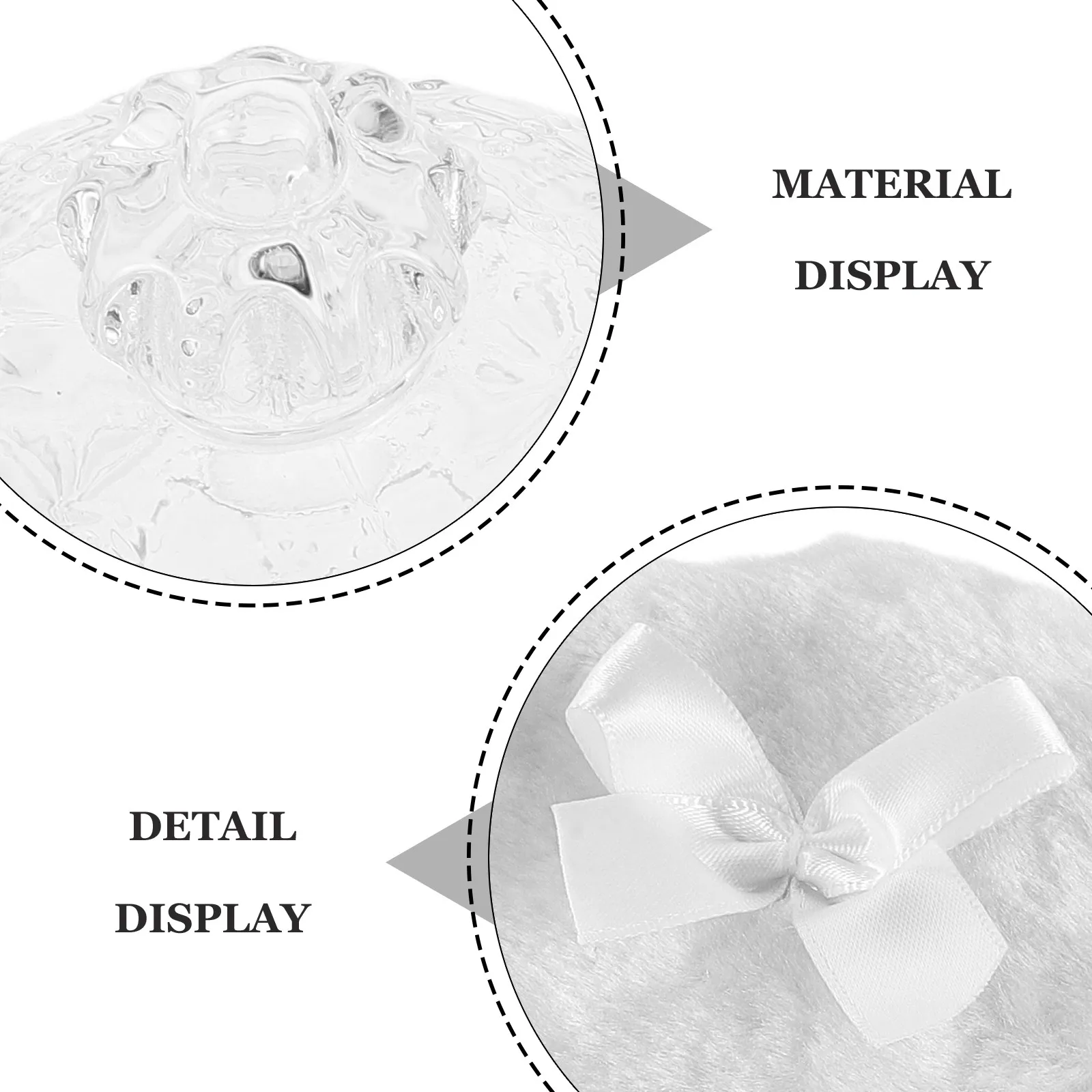 1Set Powder Puff Set Reusable Soft Fiber Makeup Pad Bow Face Body Loose Pressed Application Travel Friendly Washable