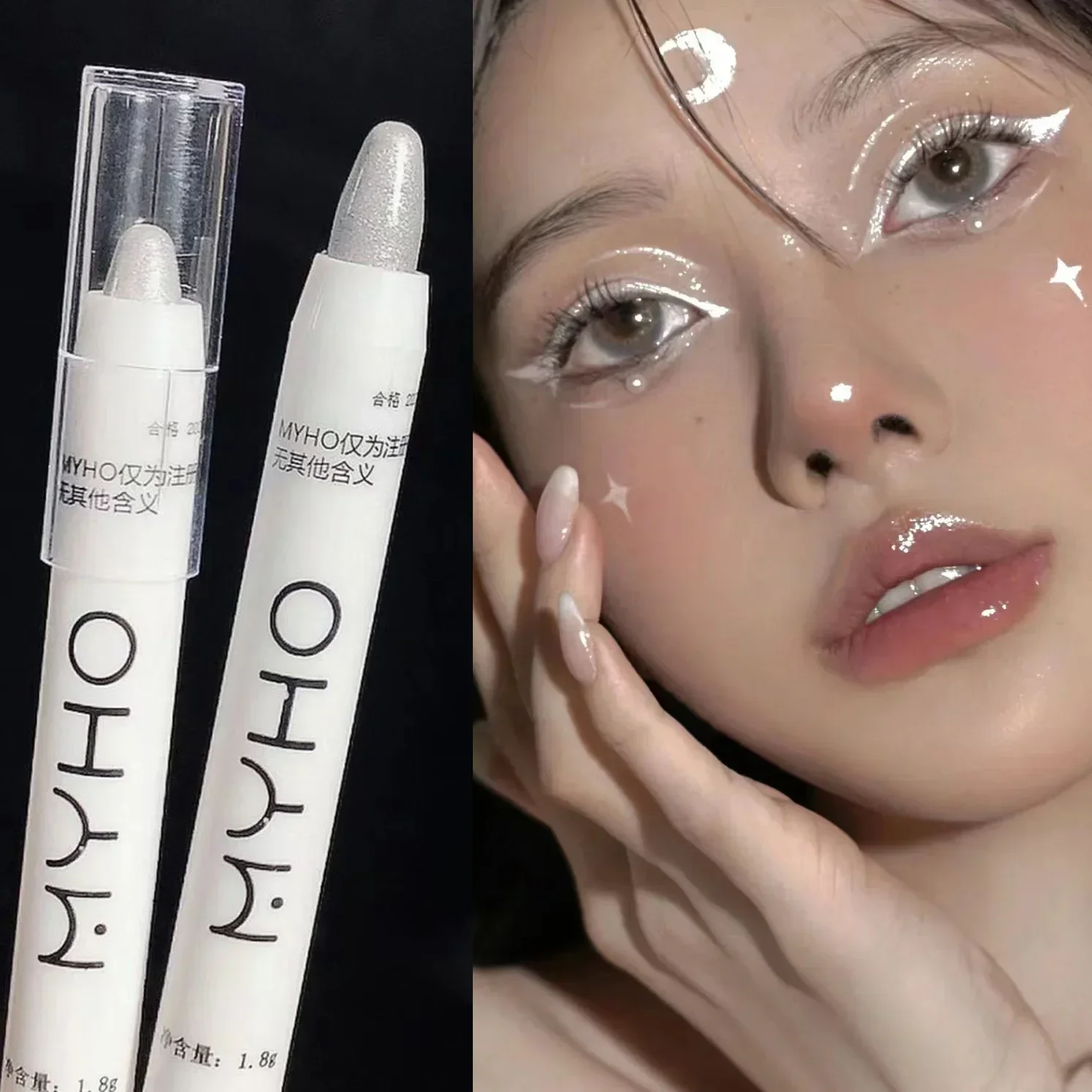 13 renk göz farı kalem sedefli mat beyaz aydınlatmak gözler kafa kontur gölge sopa Glitter göz farı vurgulayıcı kalem aracı