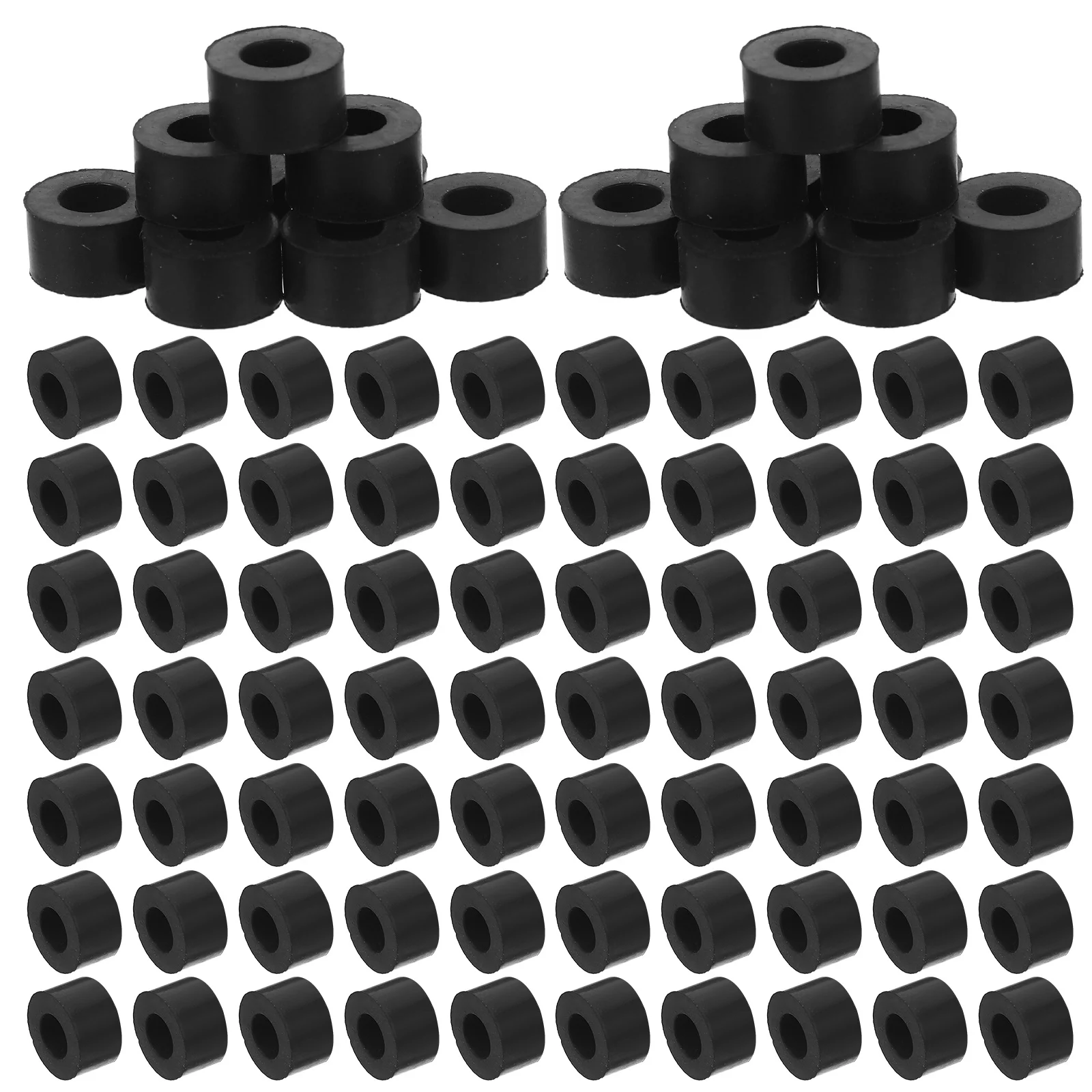 

100Pcs Black Rubber O Shape Washers 12mm Od 6mm Id 7mm Thick Vibration Dampers Noise Reduction Isolation Pads Rubber Washers