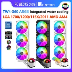 Jonsbo SHADOW TW4-360 ARGB AIO Liquid Water Cooling CPU Cooler Computer Case 12cm Fan All-in-one Radiator LGA1700 115x 1200 2011