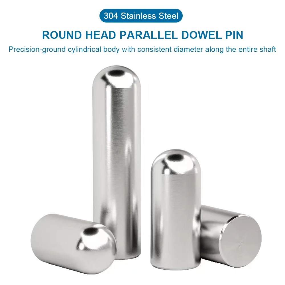 5-50pcs/pack Round Head Dowel Pins M1 M1.2 M1.5 M1.6 M2  M2.5 M3 M4 M5 M6 M8 Parallel Pin Roller Metal Cylindrical Located Pin