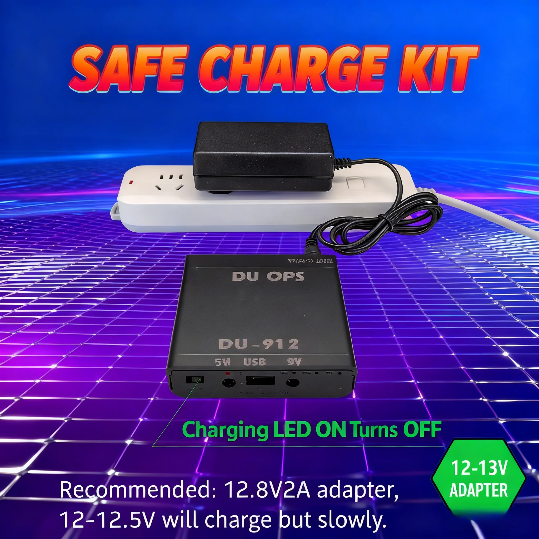 18650 Flat-Top UPS Backup Box - Winter 12V/9V/5V Output, For Network Devices (ONT/Router/IP Camera), No Battery