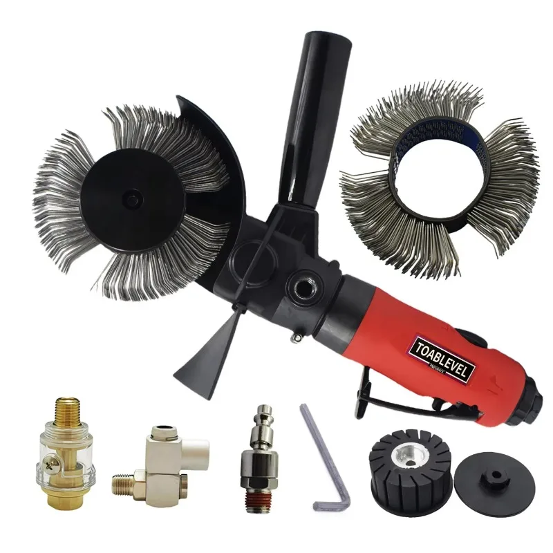 Pneumatic Removal Tool Kit For Remove Rust Paint Metal Surfaces Roughening,Air Rotary Tool With Wire Wheels