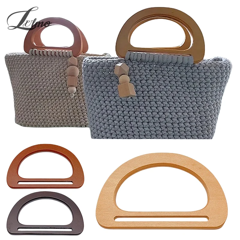 D Shape Bag Handles DIY Replacement Handbag Tote Handles Purse Bags Bag Straps Wooden Bag Handle Accessories