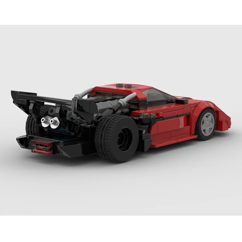 Building block model F40 sports car 328 pieces 8 stud wide version creative christmas gift for boys adults children