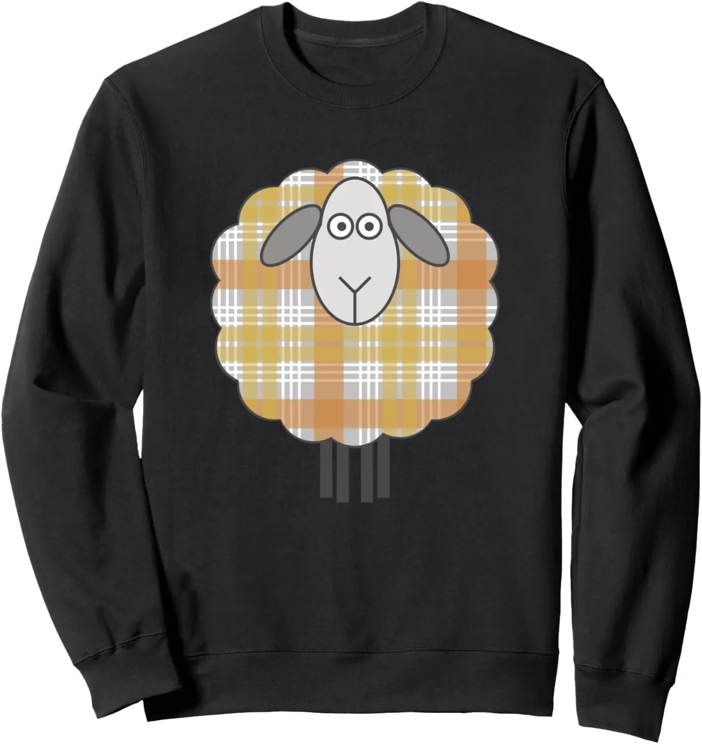 Scottish Festive Tartan Patterned Sheep Sweatshirt