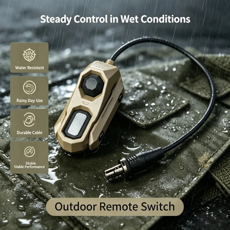 Remote Switch With Dual Triple Control Function Connects 2.5Mm Sf Port Flashlight For 20Mm Picatinny Rail Equipment