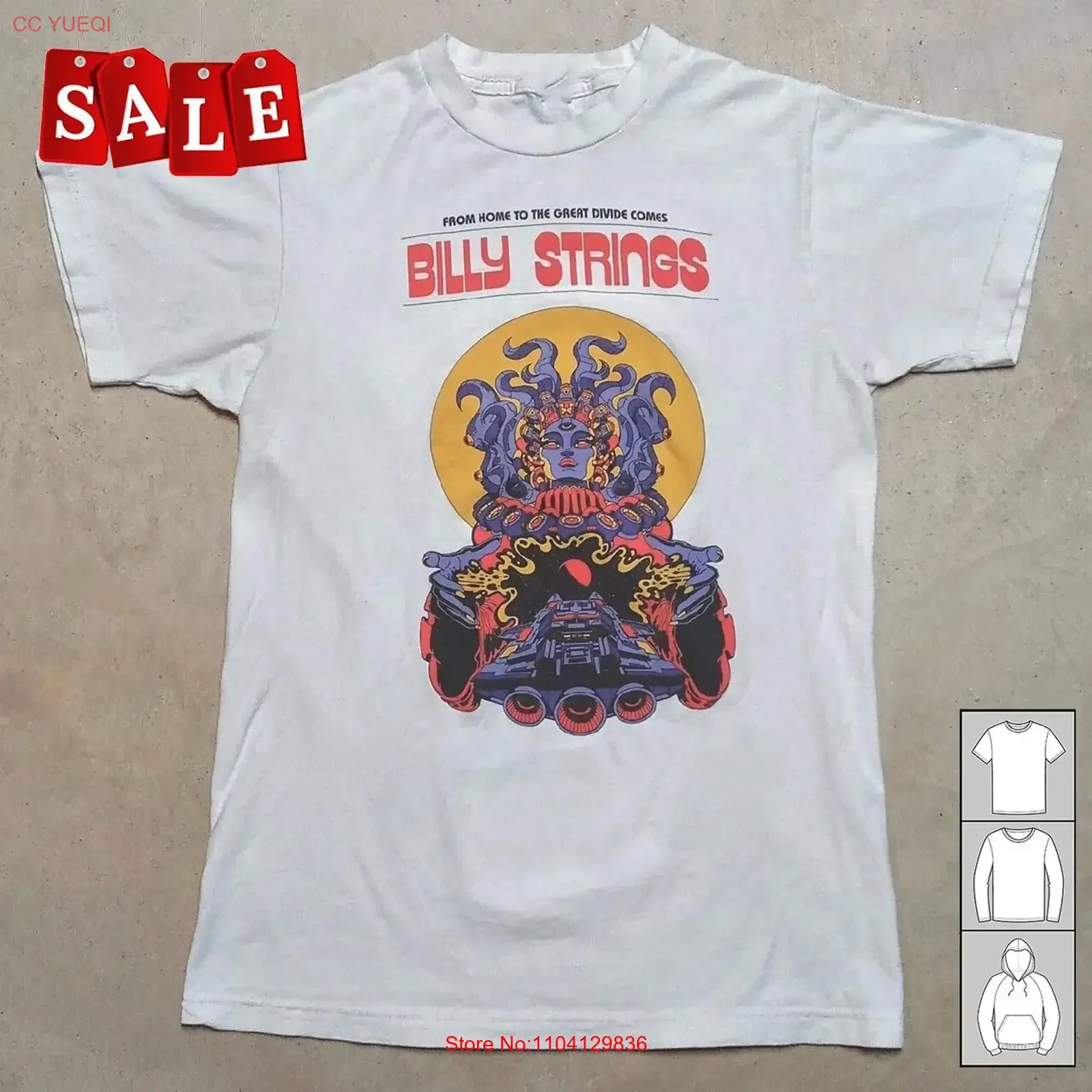 Hot Billy Strings Space Goddess For Fans S 5XL T Shirt NH148 vintage Washed streetwear Stylish homme Breathable Soft