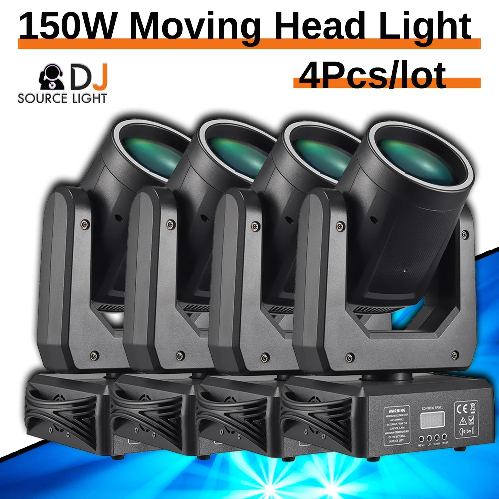 

4Pcs/lot LED Moving Head With Ring 150W Beam Spot 18 Rotating Prism Dmx Stage Effect Light Disco Dj Bar Wedding Club Music Party