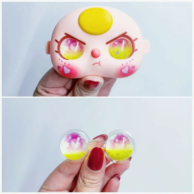 طفل ثلاثة 100%/400% استبدال دمية عيون تدفق الرمل لطيف للإزالة الوجه لتقوم بها بنفسك الوجه قذيفة عيون دمى رائعة اكسسوارات الهدايا