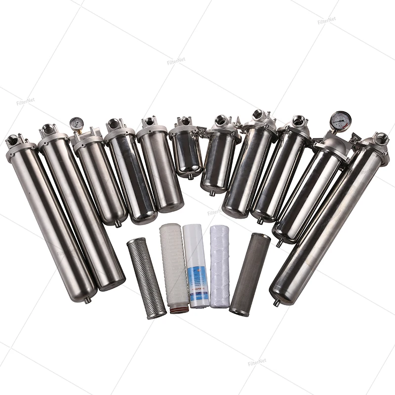 Stainless Steel Filter Housing for Filter Cartridge, Water Filter Housing for Whole House Water Purification of Stainless Steel