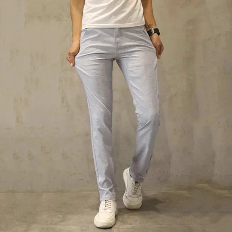 Summer High Quality Men's Linen Pants Man Casual Thin Trousers Men Pantalones Male Pants Plus Size 38