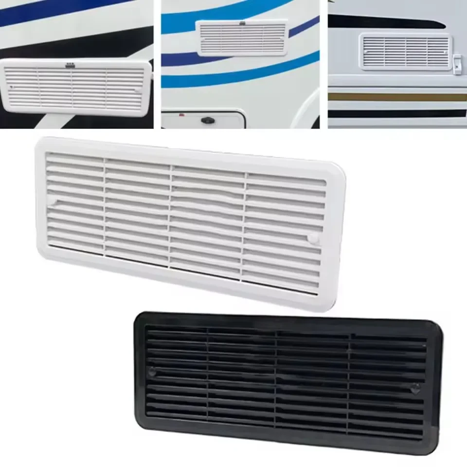 62445480 Campervan Cooling Vent Louvers for Thetford Refrigerator Vent Mounting Grille Caravan Motorhome RV Side Vent Fan