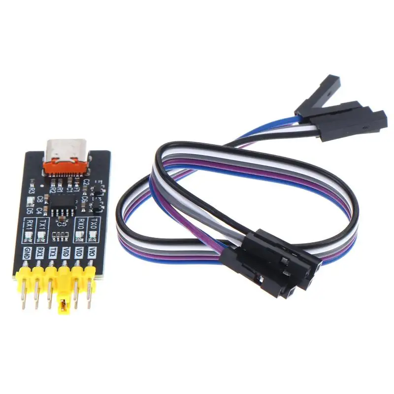 CH342K Dual Channel USB to TTL Serial Adapter Type-C 3Mbps 1.8/3.3/5V for Drone Component Testing Work
