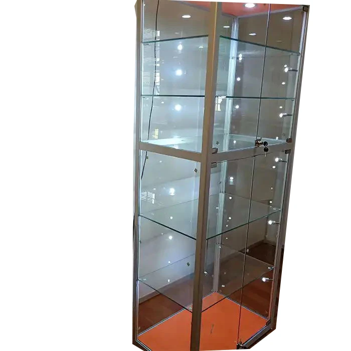 Custom.Orange Sieraden Glazen Display Rack & Display Glazen Planken vitrine Sigaar Vitrinekast