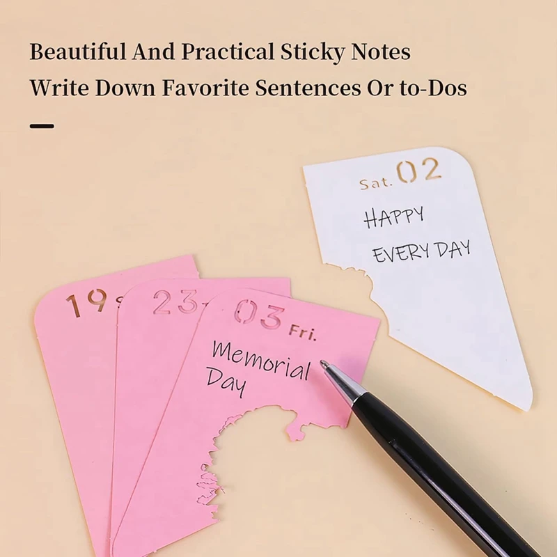 3D Art Calendar Memo Pad 2024, Creative Timepiece Calendar Sakura Tree Rip Away Paper Carving Sticky DIY Note