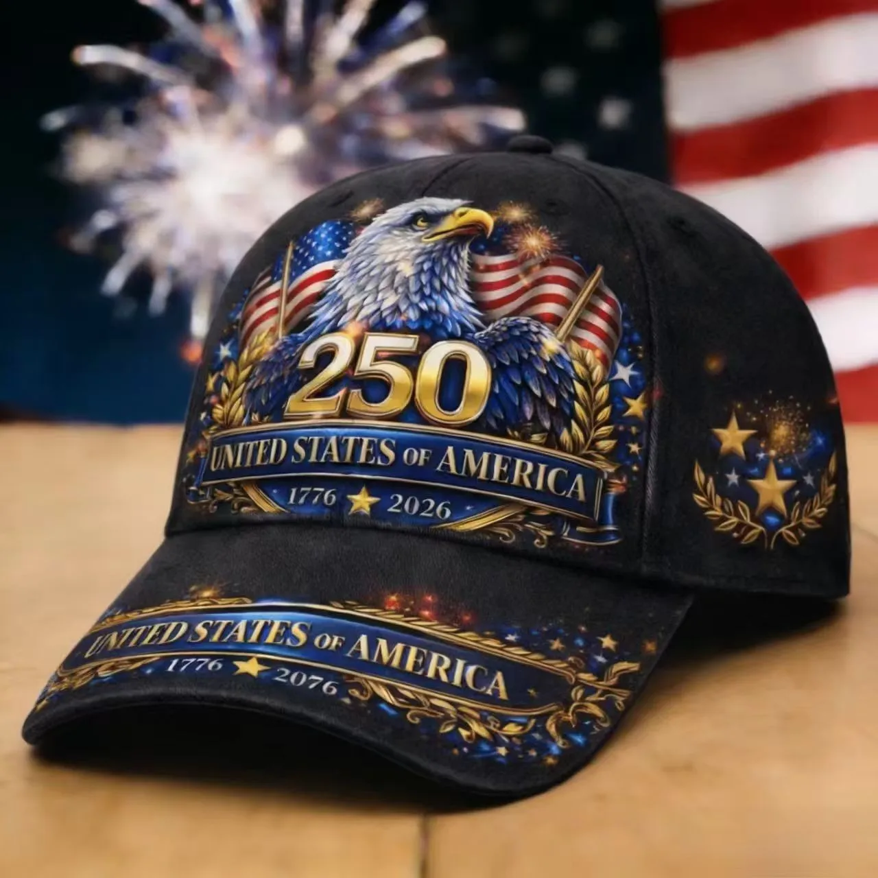 1776-2026 US 250th Anniversary Lion Of Judah Baseball Cap Adjustable One Nation Under God Commemorative Hat Biblical Gift