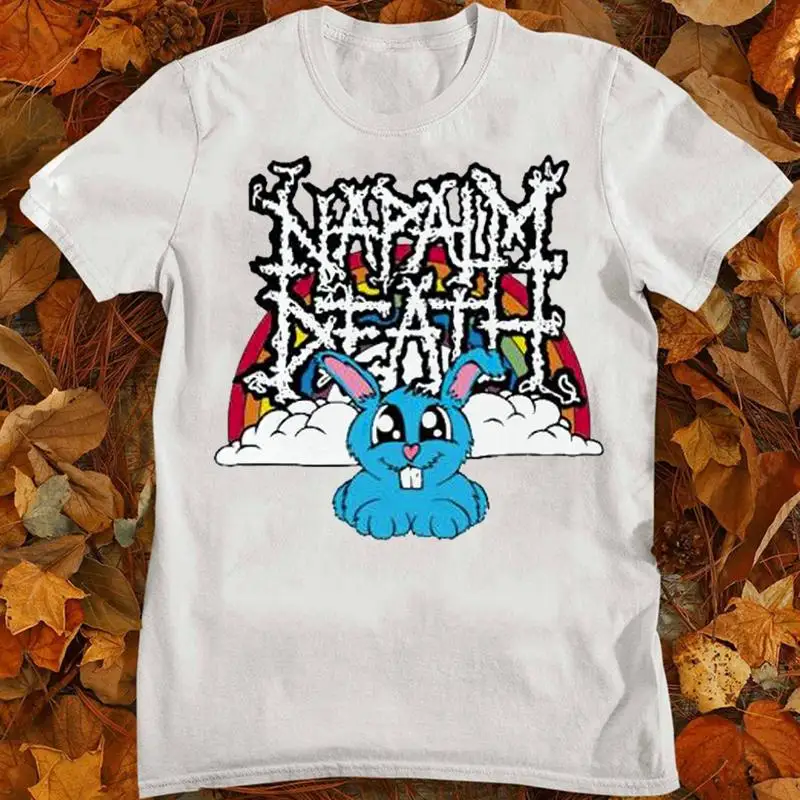 Camiseta Napalm Death Rainbow, camiseta blanca, todas las tallas, S, M, L, 234XL, algodón, cg717